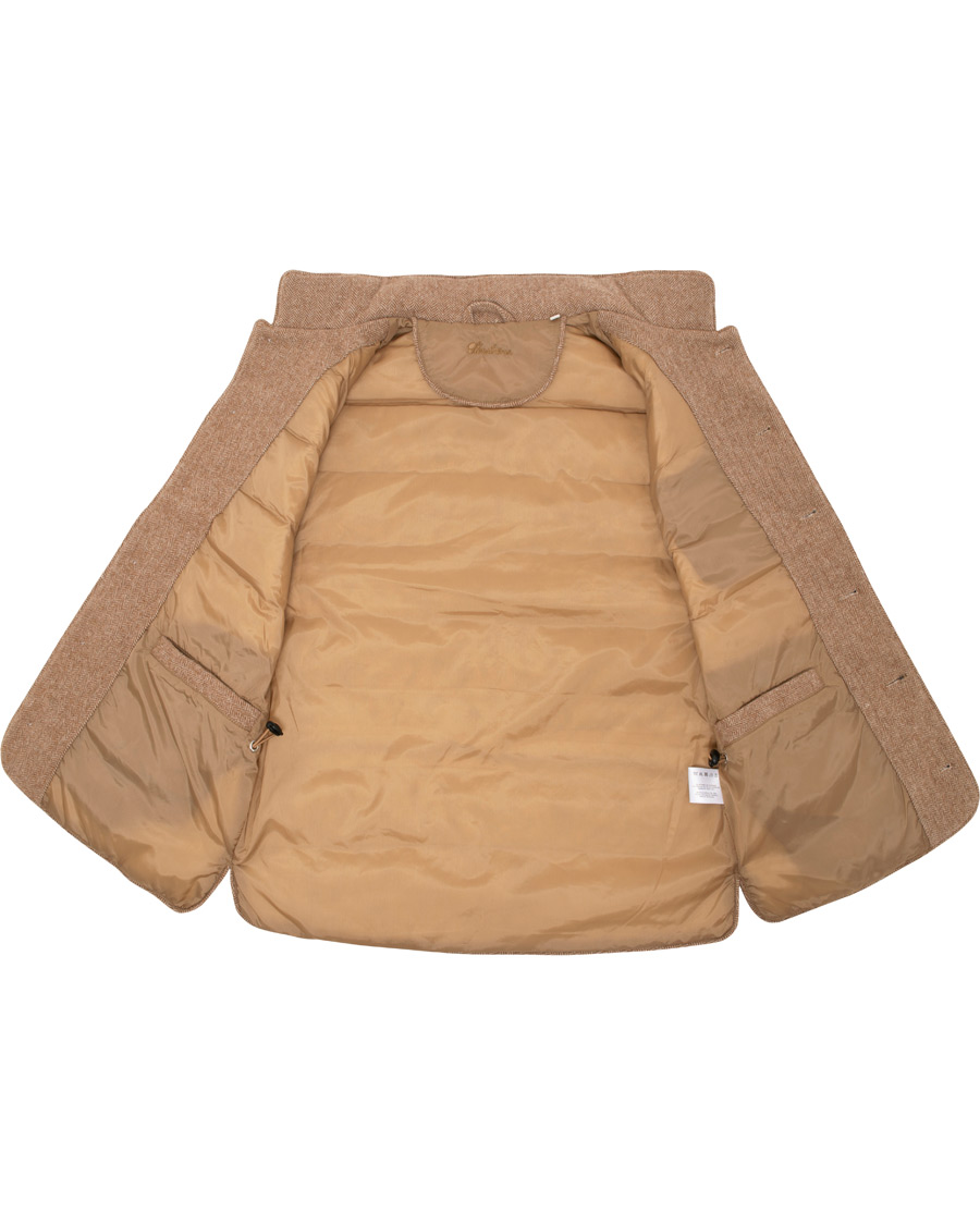 Herren | Jacken | Stenströms | Quilted Herringbone Wool Vest Beige