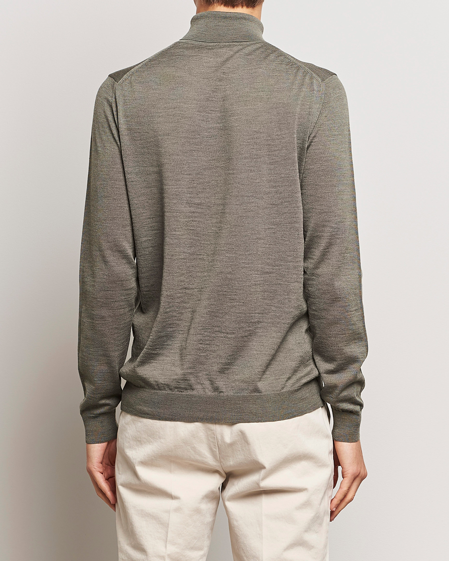 Herren | Pullover | Stenströms | Fine Merino Rollneck Olive