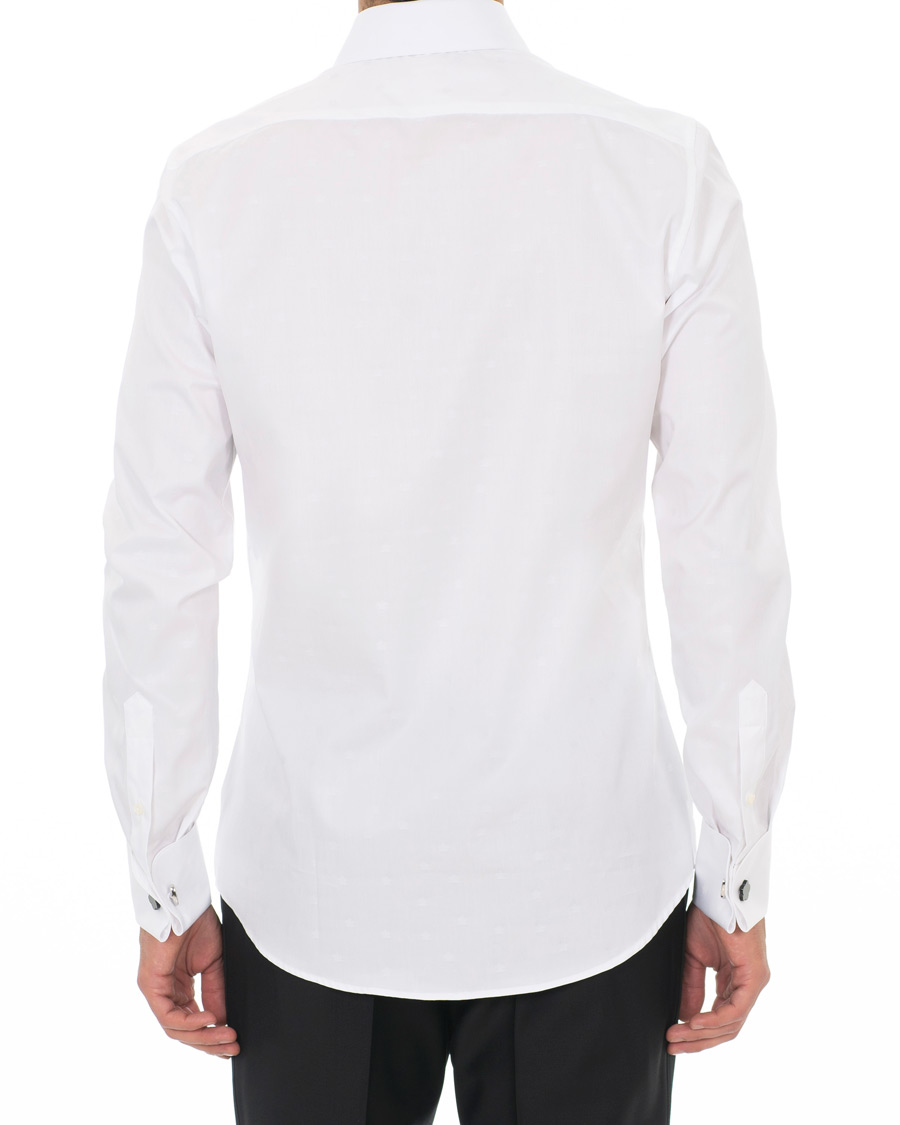Herren | Hemden | Stenströms | Slimline Jaquard Evening Shirt White