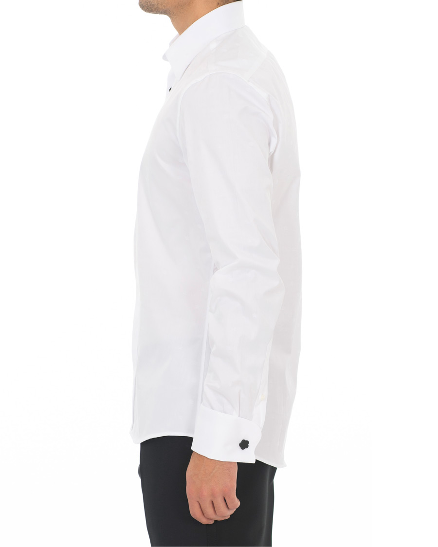 Herren | Hemden | Stenströms | Slimline Jaquard Evening Shirt White