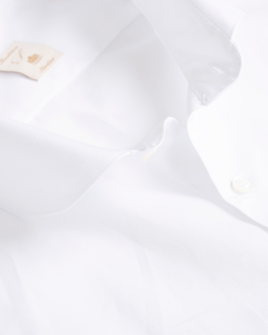Herren | Hemden | Stenströms | Slimline Club Collar Shirt White