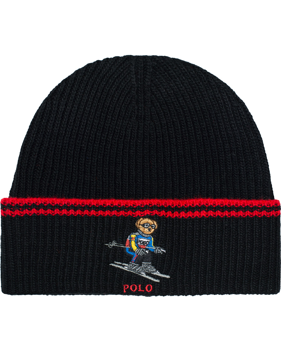 Herren | Polo Ralph Lauren Skiing Bear Beanie Black | Polo Ralph Lauren | Skiing Bear Beanie Black