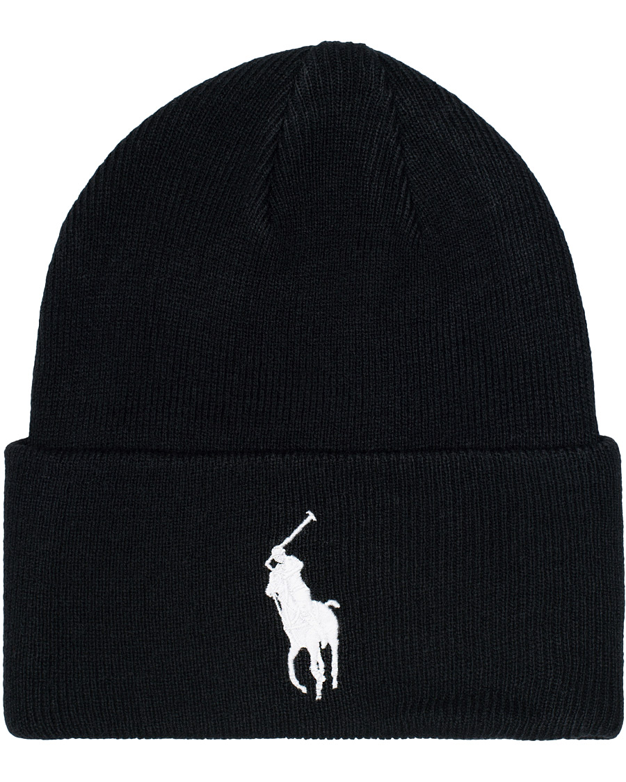 Herren | Polo Ralph Lauren Big Pony Beanie Black | Polo Ralph Lauren | Big Pony Beanie Black