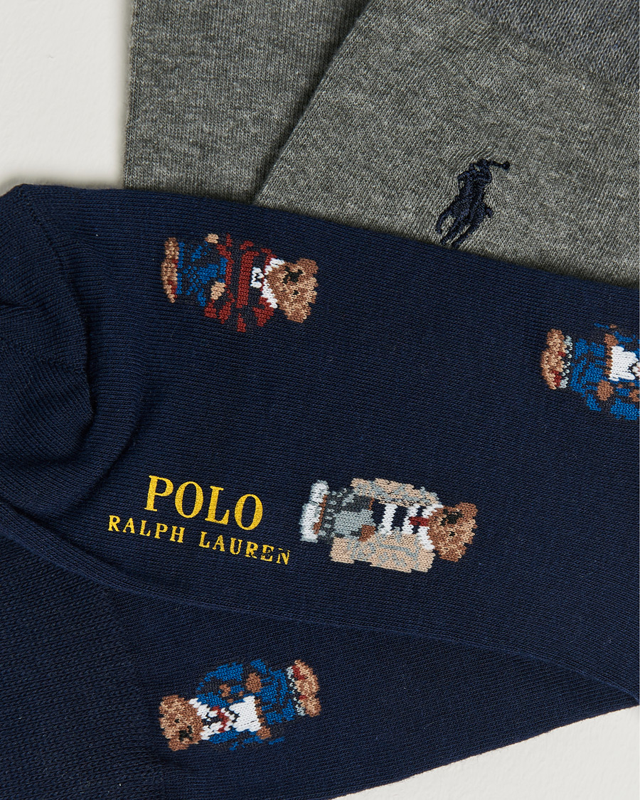 Herren | Unterwäsche | Polo Ralph Lauren | 2-Pack Bear Socks Navy/Grey