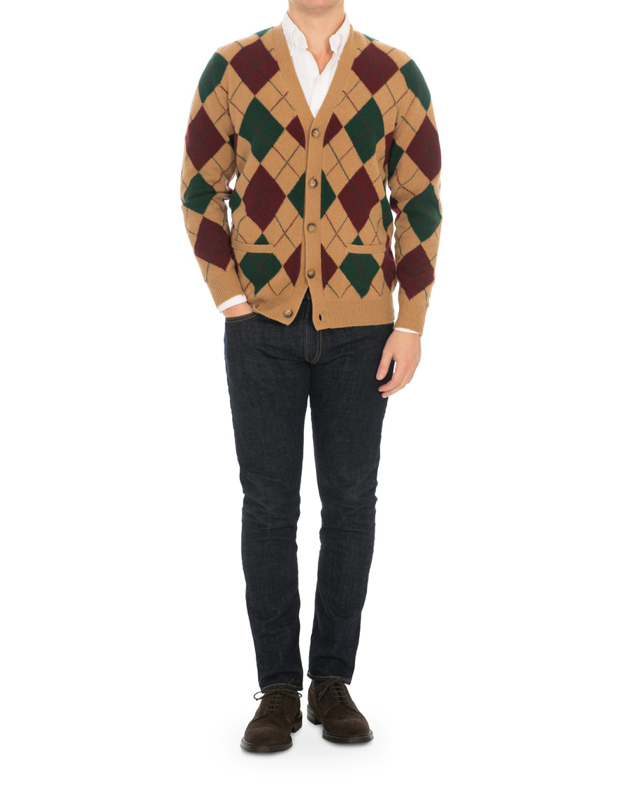 Herren | Pullover | Polo Ralph Lauren | Wool/Cashmere Argyle Cardigan Beige
