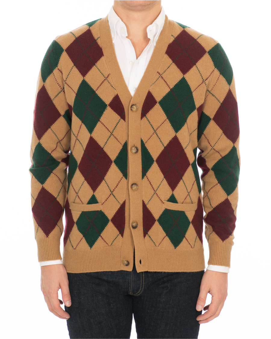 Herren | Pullover | Polo Ralph Lauren | Wool/Cashmere Argyle Cardigan Beige