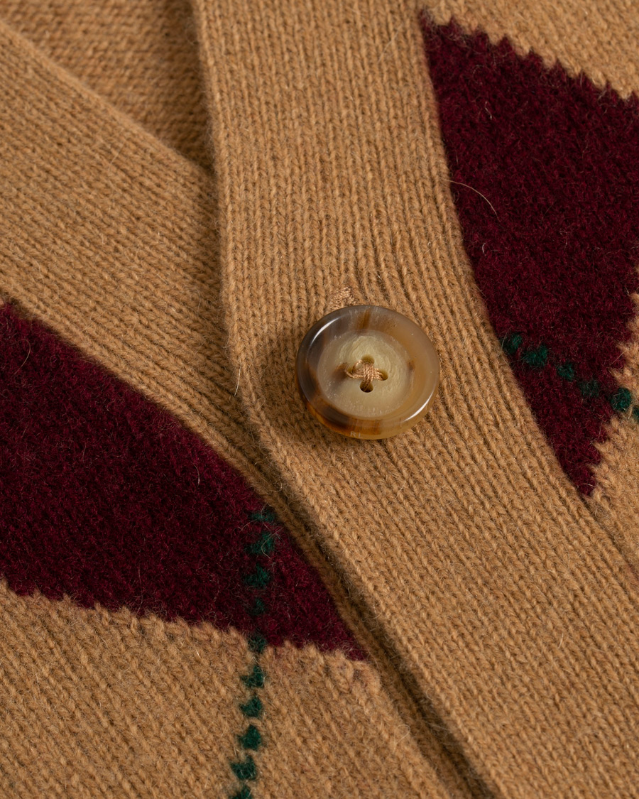 Herren | Pullover | Polo Ralph Lauren | Wool/Cashmere Argyle Cardigan Beige