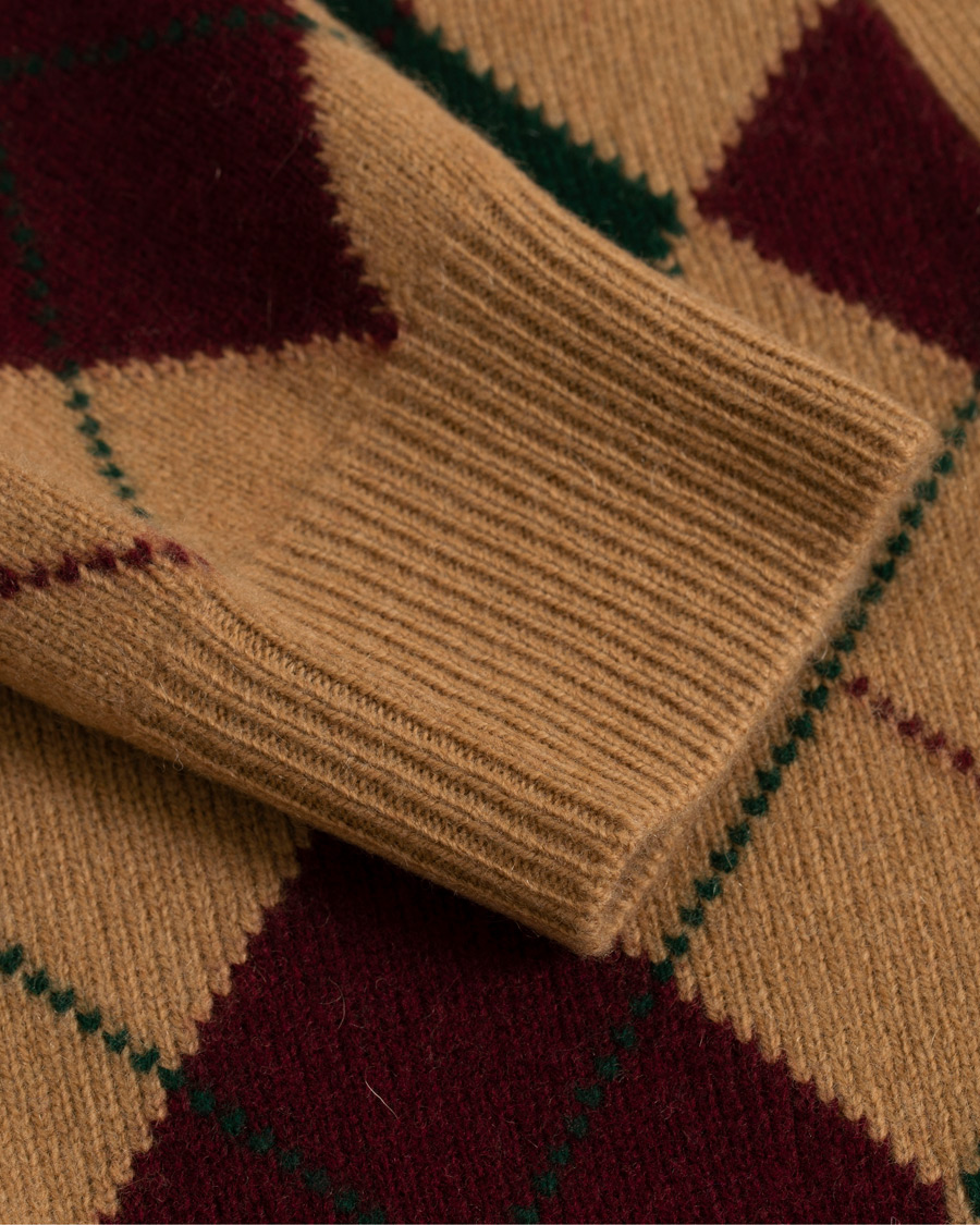 Herren | Pullover | Polo Ralph Lauren | Wool/Cashmere Argyle Cardigan Beige