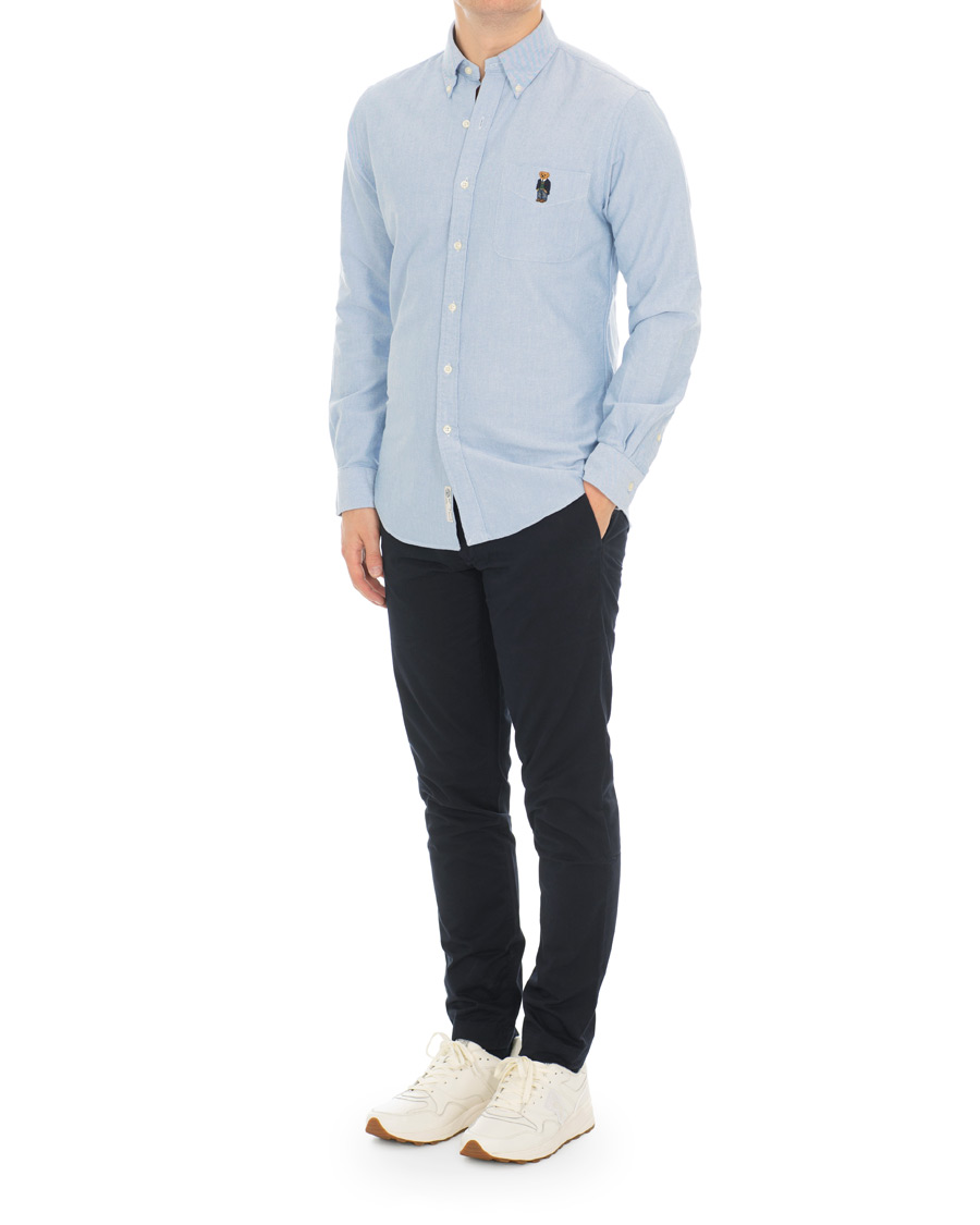 Herren | Hemden | Polo Ralph Lauren | Slim Fit Oxford Bear Shirt Light Blue