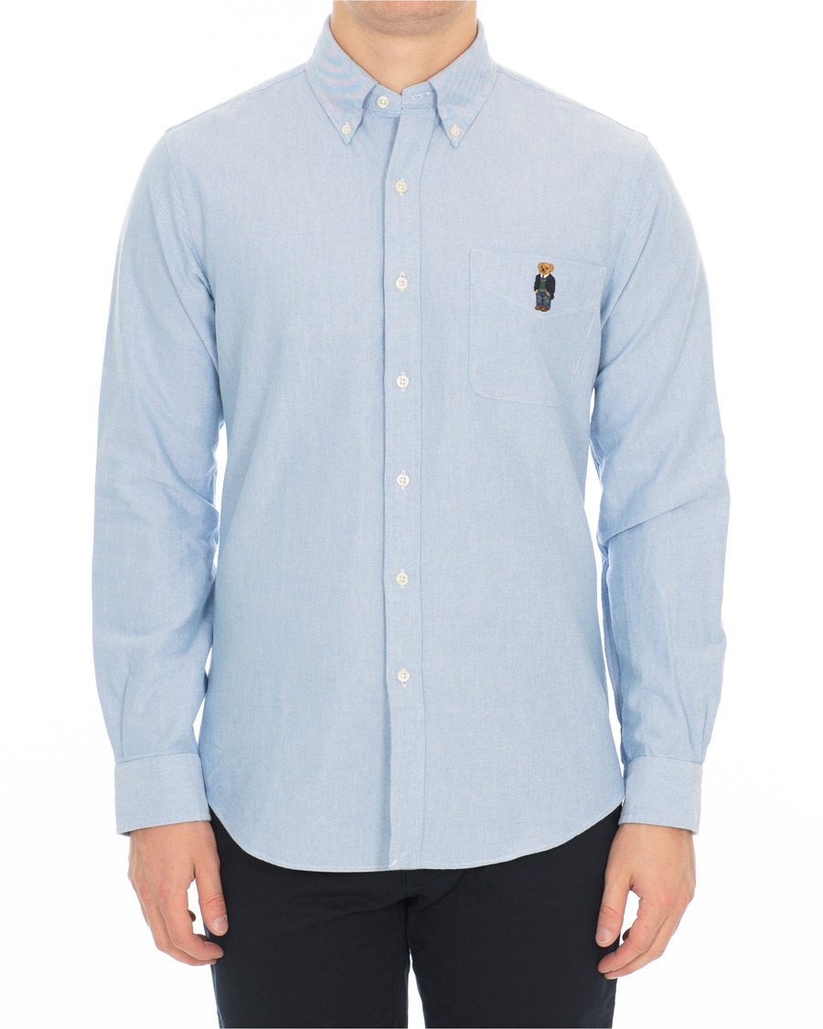 Herren | Hemden | Polo Ralph Lauren | Slim Fit Oxford Bear Shirt Light Blue