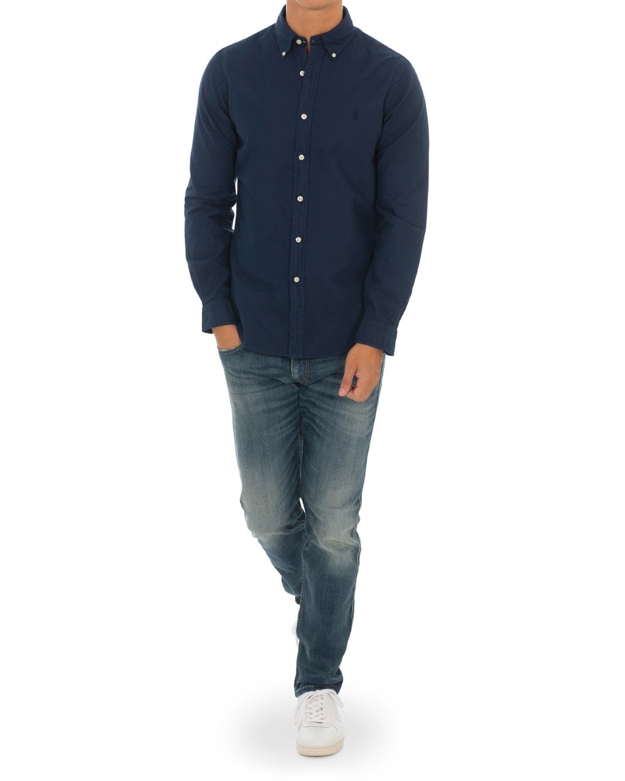 Herren | Hemden | Polo Ralph Lauren | Slim Fit Garment Dyed Oxford Shirt Newport Navy
