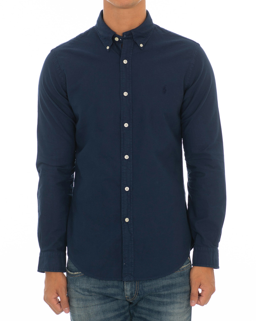 Herren | Hemden | Polo Ralph Lauren | Slim Fit Garment Dyed Oxford Shirt Newport Navy
