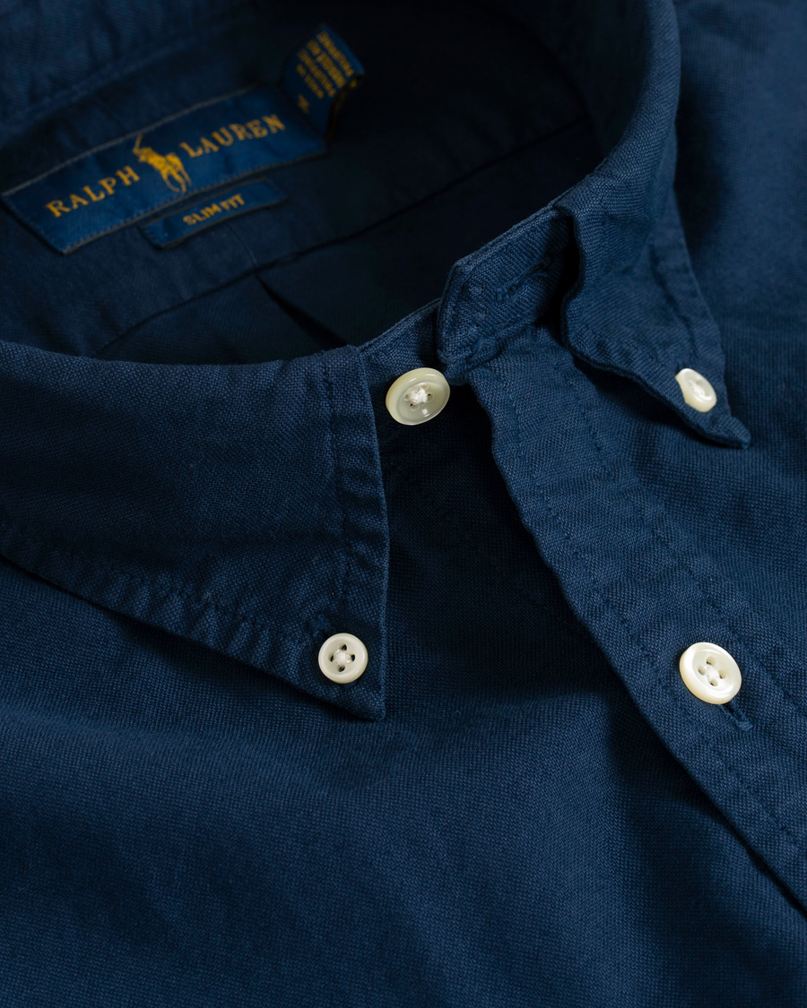 Herren | Hemden | Polo Ralph Lauren | Slim Fit Garment Dyed Oxford Shirt Newport Navy