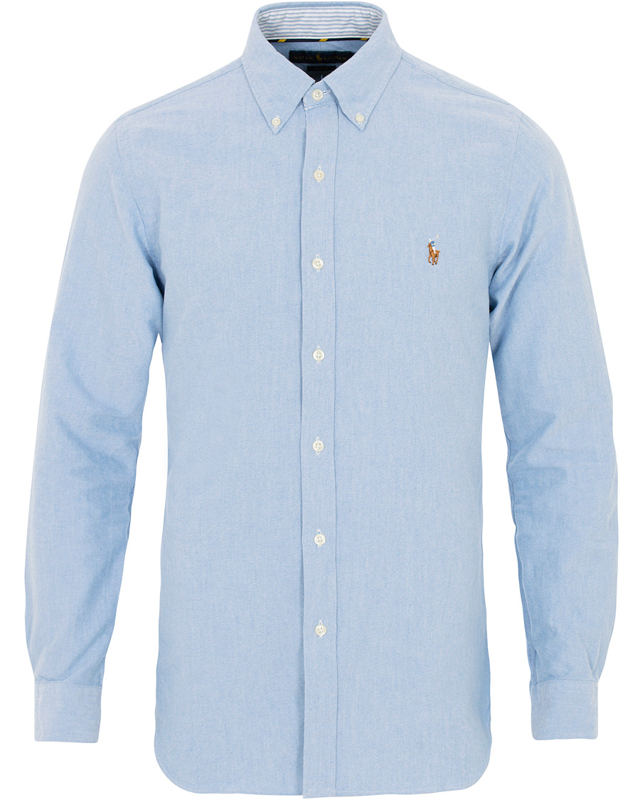 Herren | Hemden | Polo Ralph Lauren | Slim Fit Contrast Oxford Shirt Light Blue