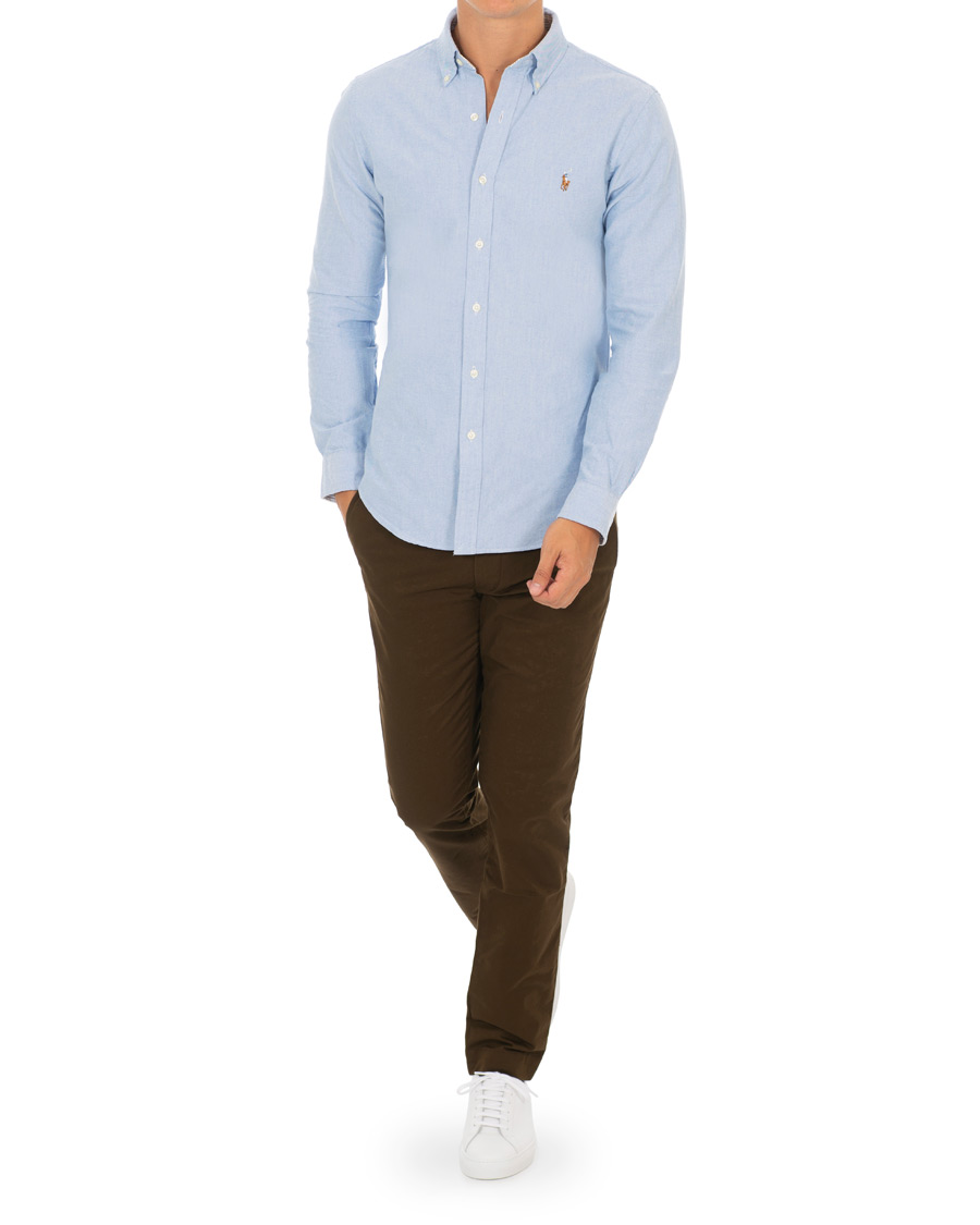 Herren | Hemden | Polo Ralph Lauren | Slim Fit Contrast Oxford Shirt Light Blue