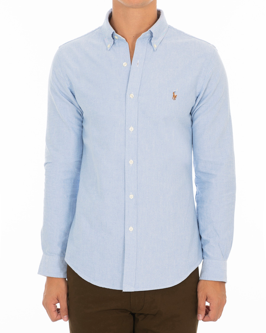 Herren | Hemden | Polo Ralph Lauren | Slim Fit Contrast Oxford Shirt Light Blue