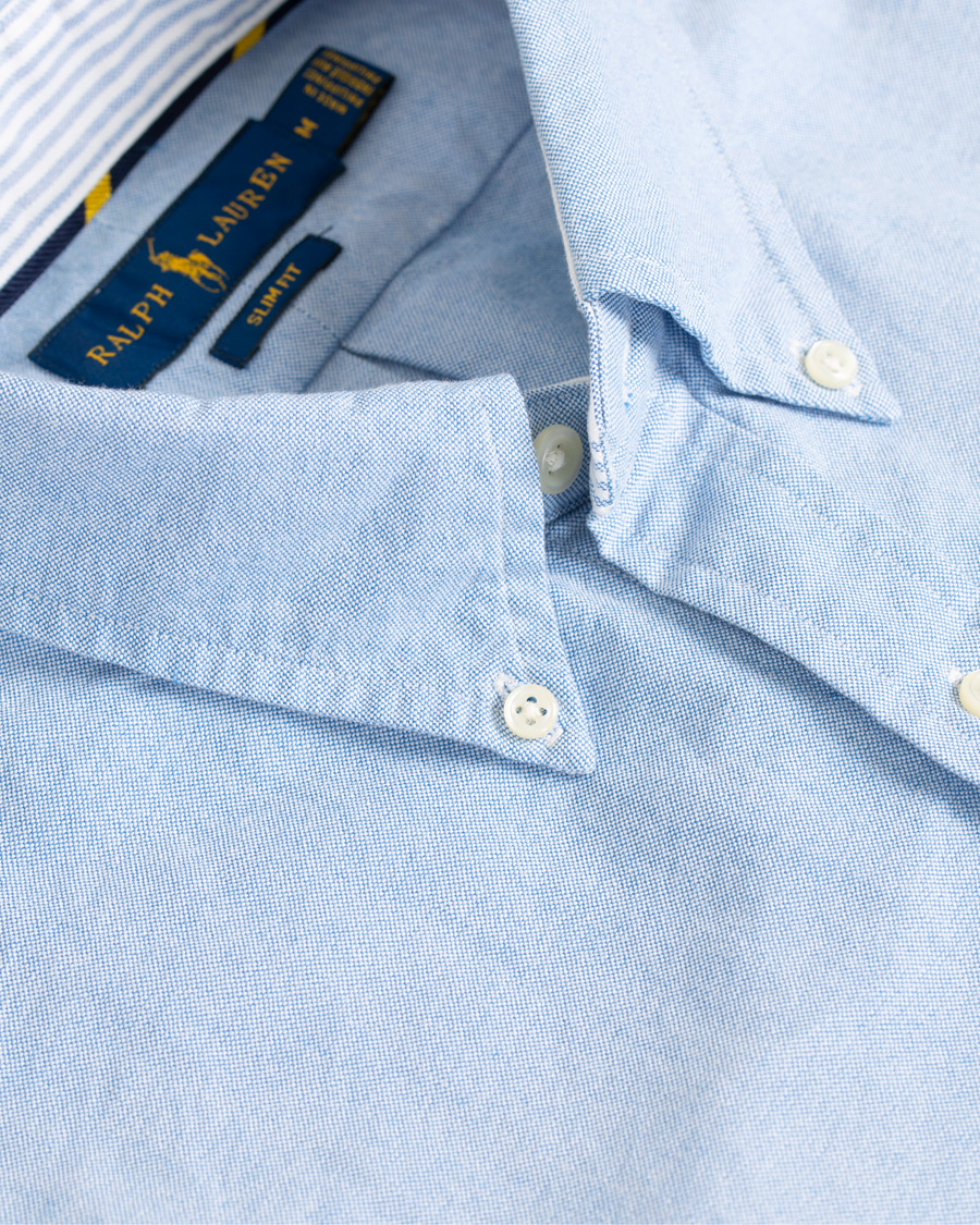 Herren | Hemden | Polo Ralph Lauren | Slim Fit Contrast Oxford Shirt Light Blue