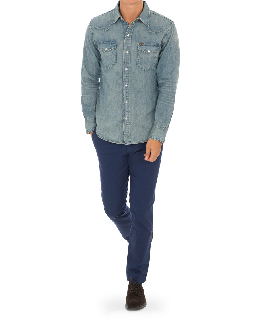 Herren | Hosen | Polo Ralph Lauren | Tailored Slim Fit Hudson Chino Dark Cobalt