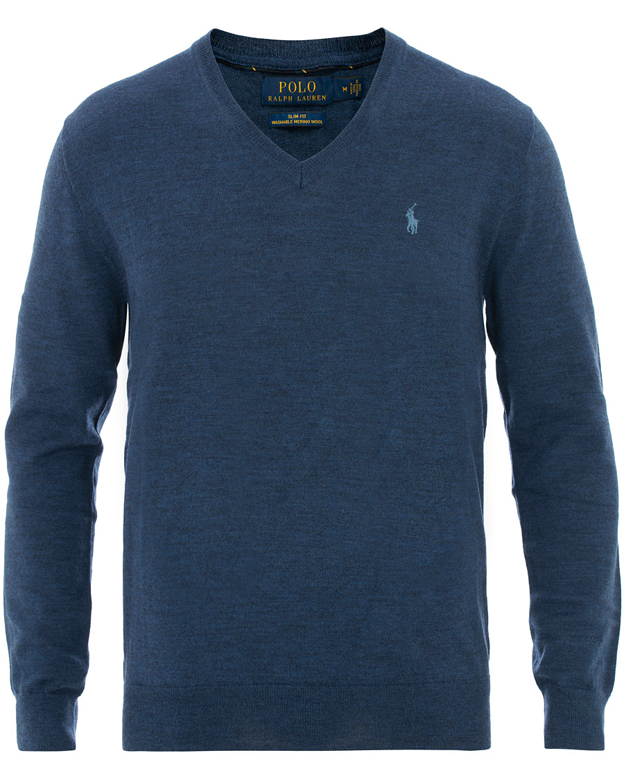 Herren | Pullover | Polo Ralph Lauren | Merino V Neck Pullover Blue