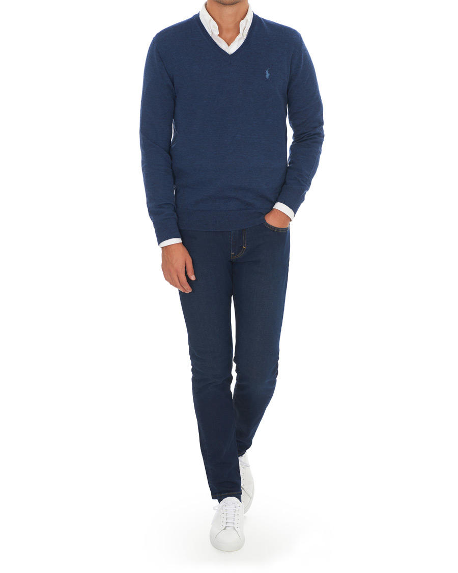 Herren | Pullover | Polo Ralph Lauren | Merino V Neck Pullover Blue