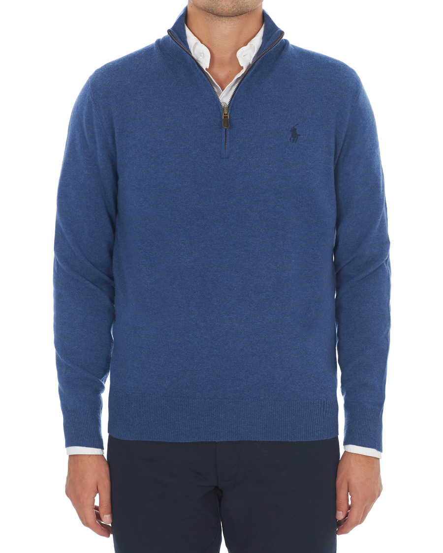 Herren | Pullover | Polo Ralph Lauren | Merino Half Zip Shale Blue