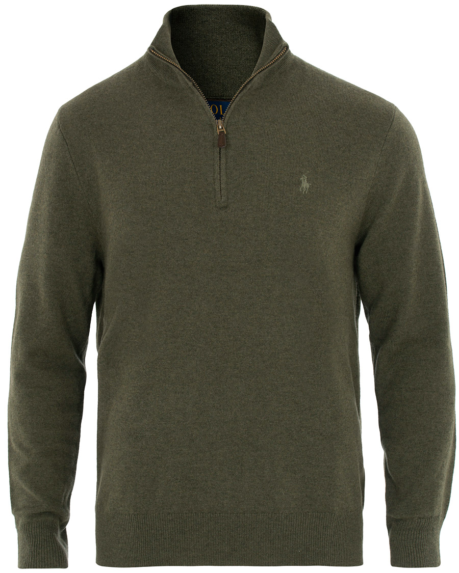 Herren | Pullover | Polo Ralph Lauren | Merino Half Zip Olive