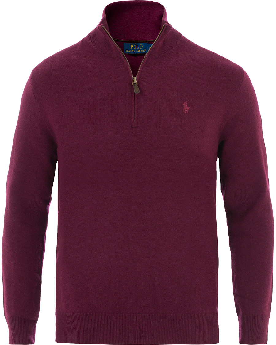 Herren | Pullover | Polo Ralph Lauren | Merino Half Zip Burgundy
