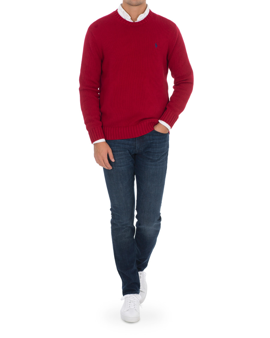 Herren | Pullover | Polo Ralph Lauren | Crispy Cotton Crew Neck Red