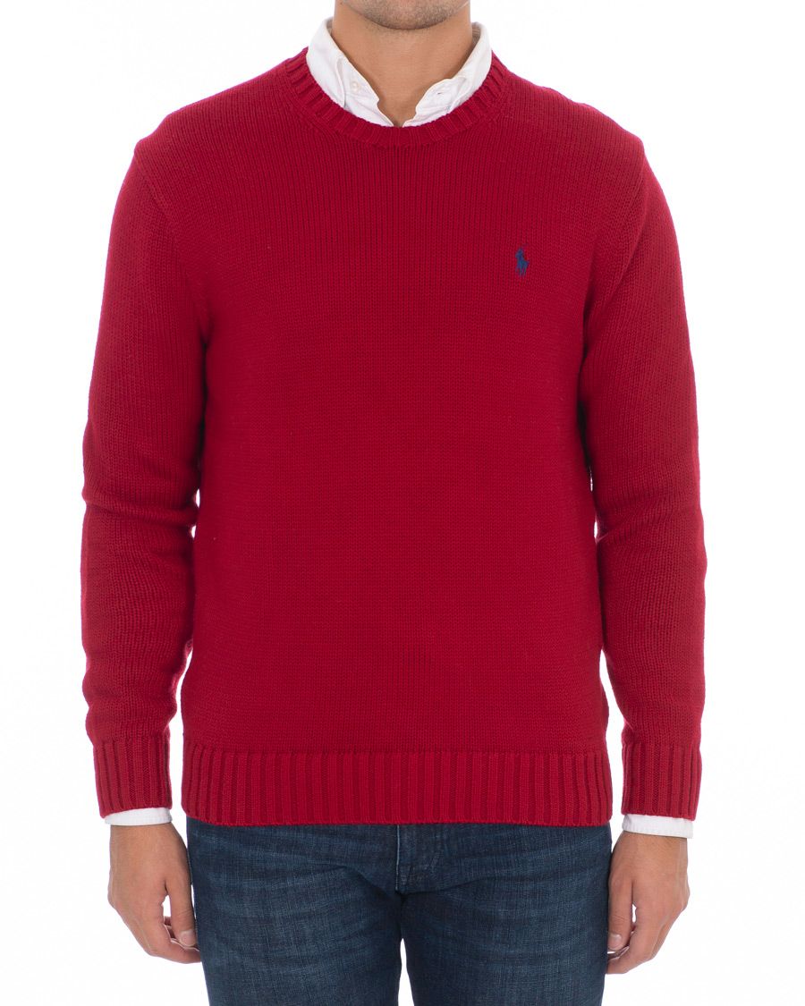 Herren | Pullover | Polo Ralph Lauren | Crispy Cotton Crew Neck Red