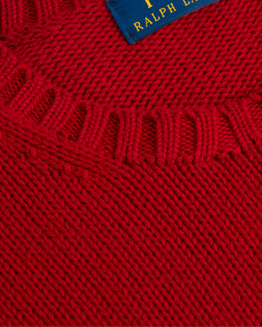 Herren | Pullover | Polo Ralph Lauren | Crispy Cotton Crew Neck Red