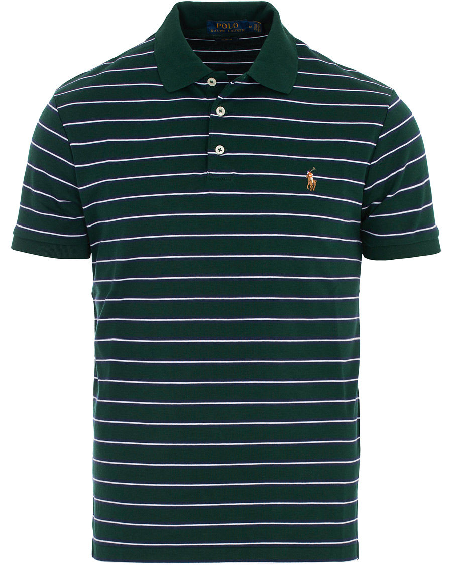 Herren | Poloshirts | Polo Ralph Lauren | Pima Luxury Stripe Polo Green/White