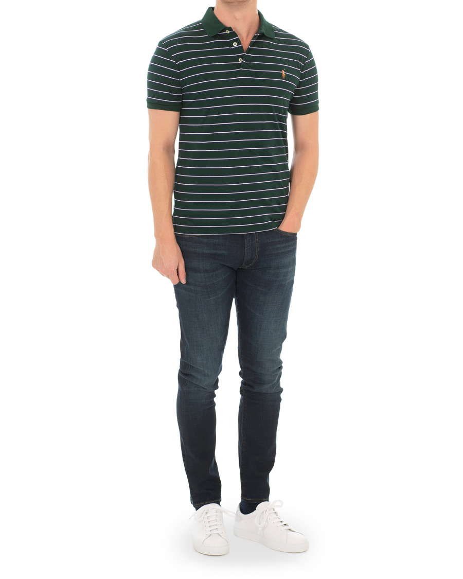 Herren | Poloshirts | Polo Ralph Lauren | Pima Luxury Stripe Polo Green/White