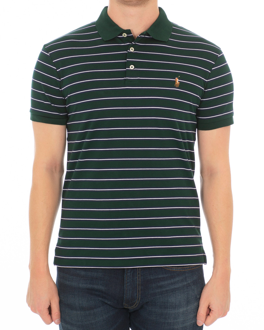 Herren | Poloshirts | Polo Ralph Lauren | Pima Luxury Stripe Polo Green/White