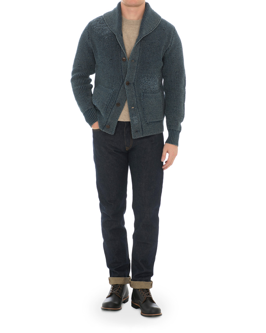 Herren | Pullover | RRL | Shawl Collar Cardigan Dark Indigo