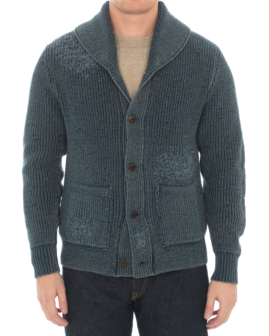 Herren | Pullover | RRL | Shawl Collar Cardigan Dark Indigo