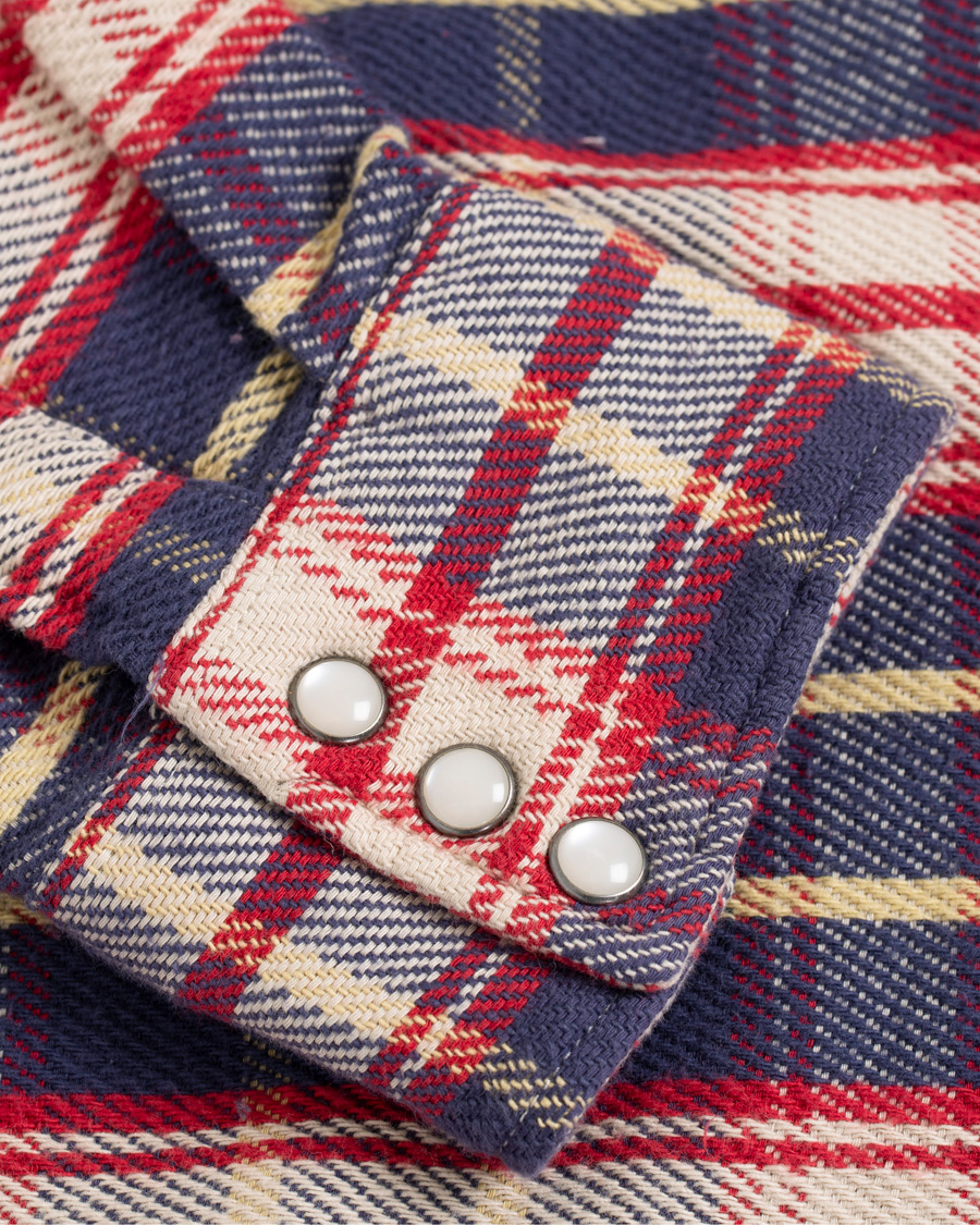 Herren | Hemden | RRL | Buffalo Western Flannel Shirt Navy/Red Plaid