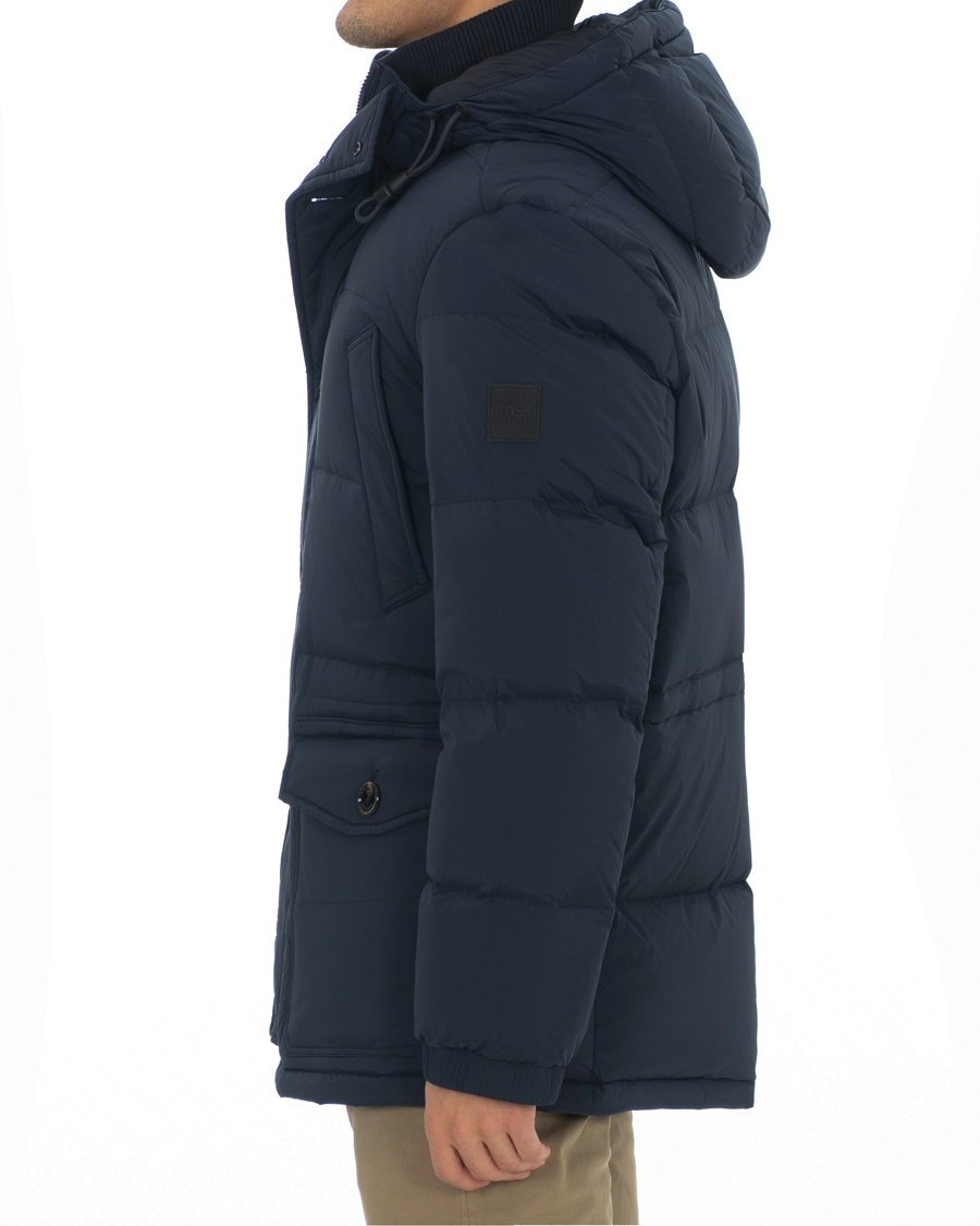 Herren | Jacken | BOSS BLACK | BOSS Delario Stretch Hooded Jacket Navy