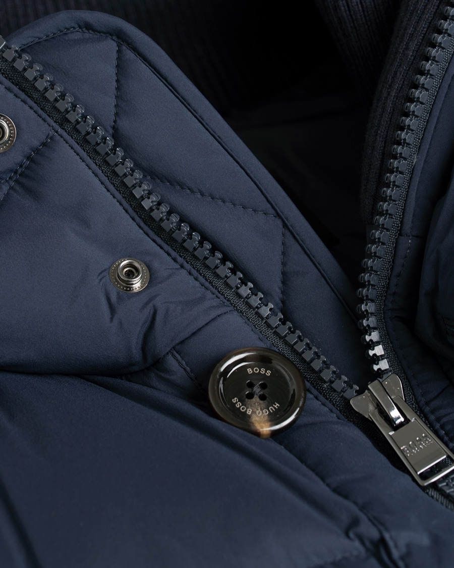 Herren | Jacken | BOSS BLACK | BOSS Delario Stretch Hooded Jacket Navy