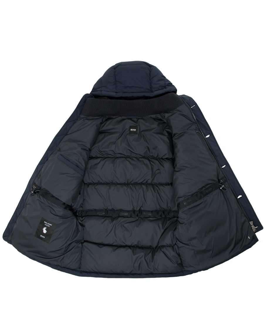 Herren | Jacken | BOSS BLACK | BOSS Delario Stretch Hooded Jacket Navy