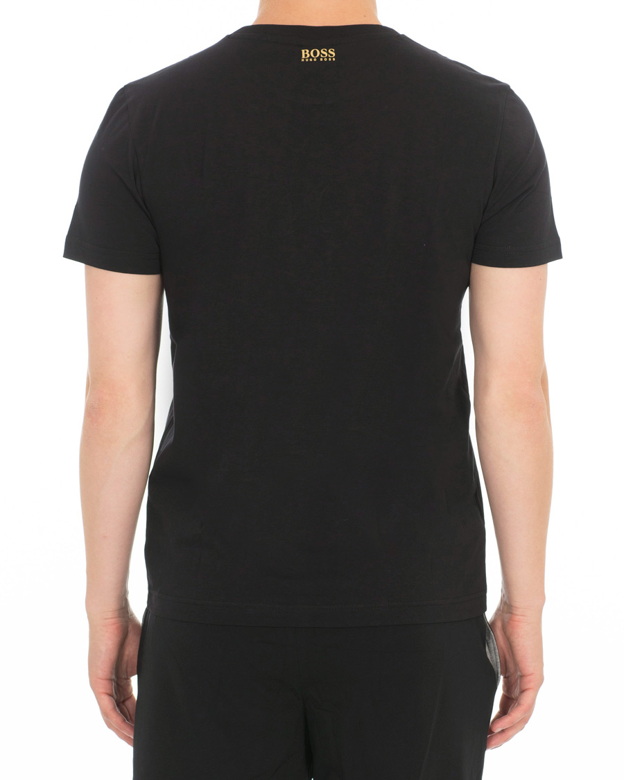 Herren | T-Shirts | BOSS GREEN | BOSS Athleisure Logo Crew Neck Tee Black/Gold