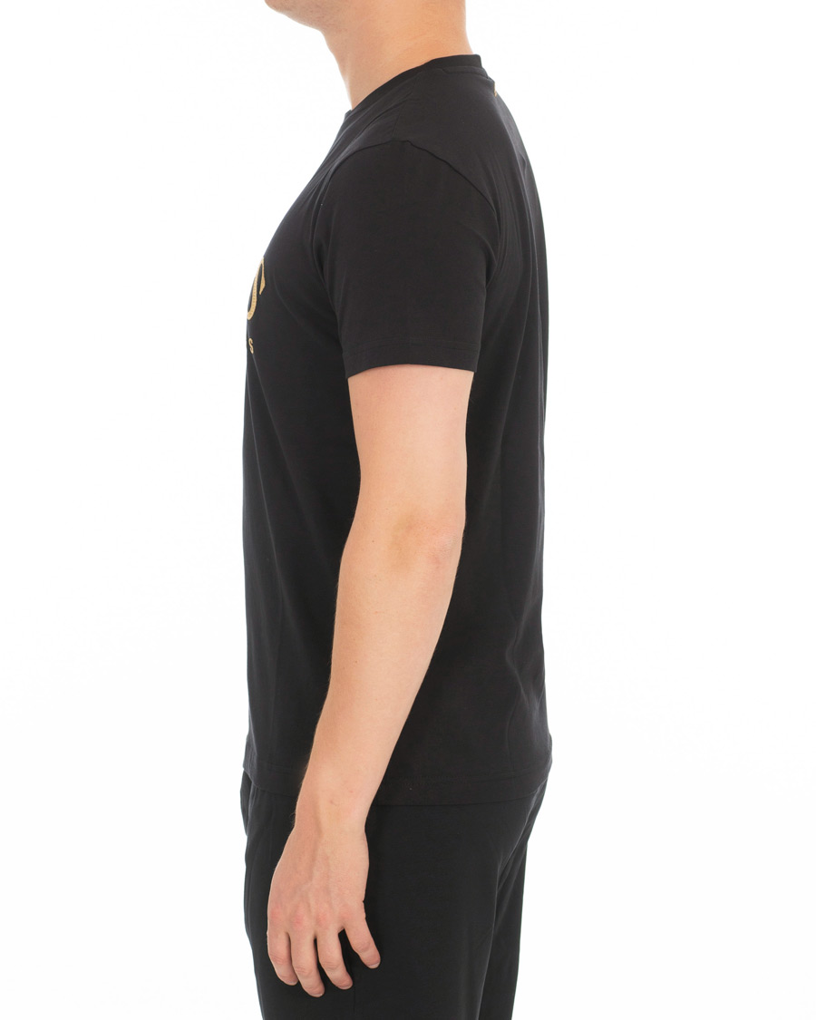 Herren | T-Shirts | BOSS GREEN | BOSS Athleisure Logo Crew Neck Tee Black/Gold