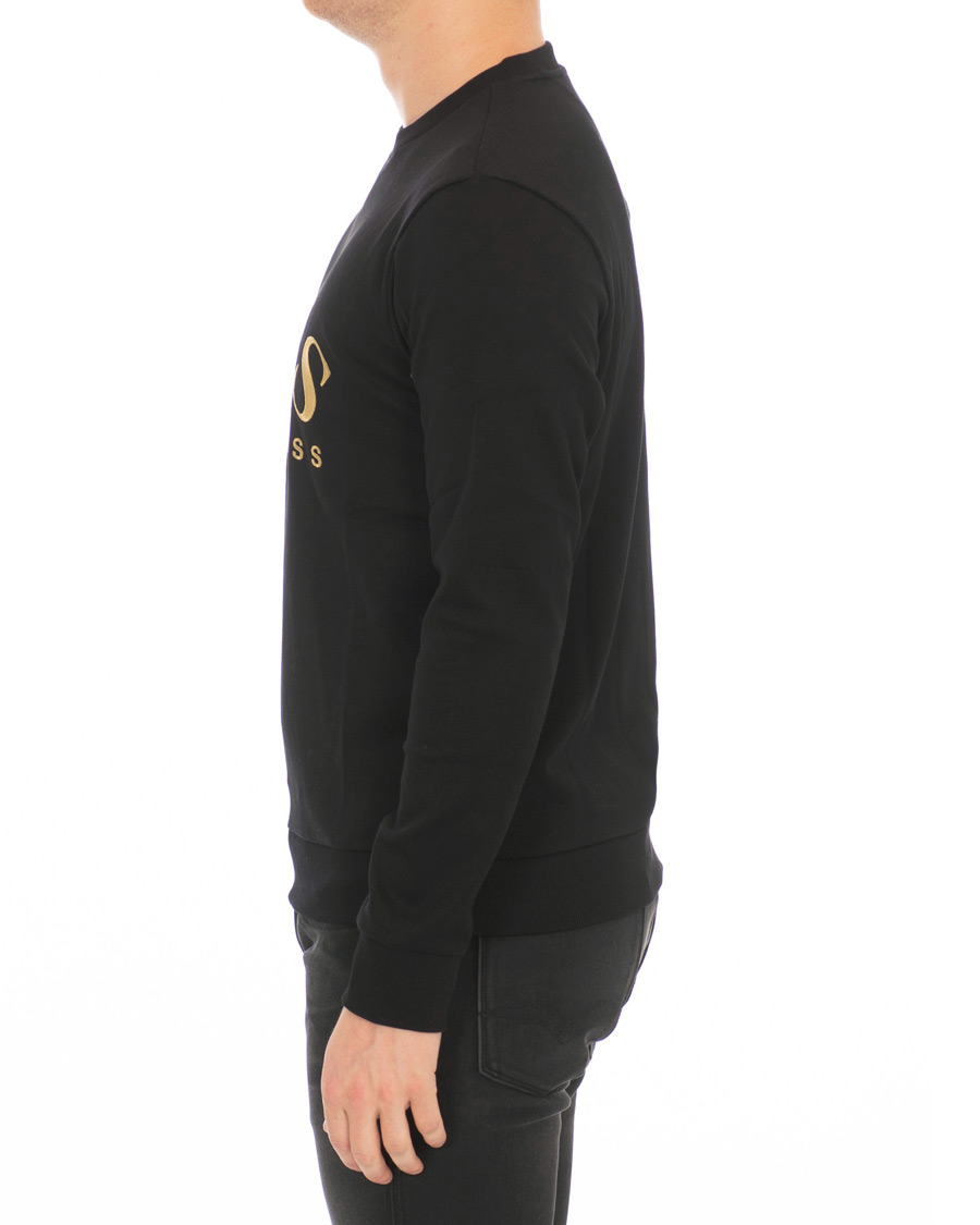 Herren | Pullover | BOSS GREEN | BOSS Athleisure Salbo Crew Neck Sweater Black/Gold