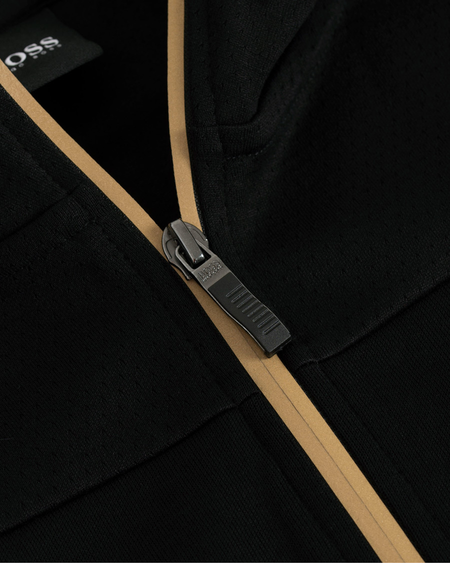 Herren | Pullover | BOSS GREEN | BOSS Athleisure Saggy Win Full Zip Hoodie Black/Gold
