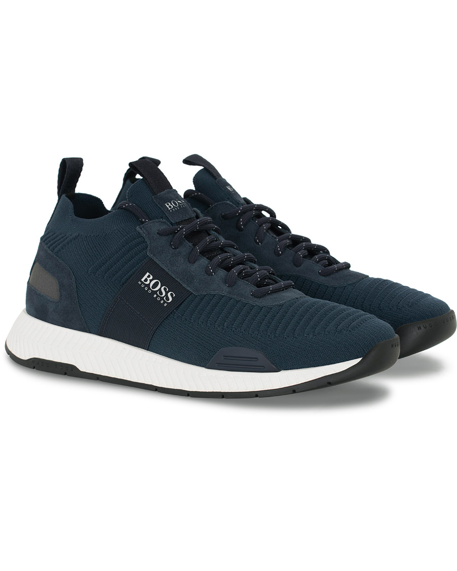 Herren | BOSS Athleisure Titanium Mesh Running Sneaker Navy | BOSS GREEN | BOSS Athleisure Titanium Mesh Running Sneaker Navy