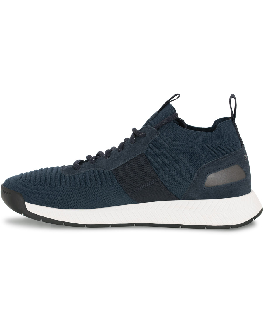 Herren | BOSS Athleisure Titanium Mesh Running Sneaker Navy | BOSS GREEN | BOSS Athleisure Titanium Mesh Running Sneaker Navy