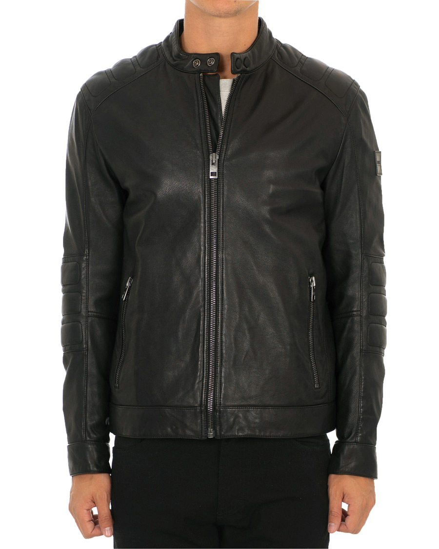 Herren | Jacken | BOSS ORANGE | BOSS Casual Jagson Leather Jacket Black