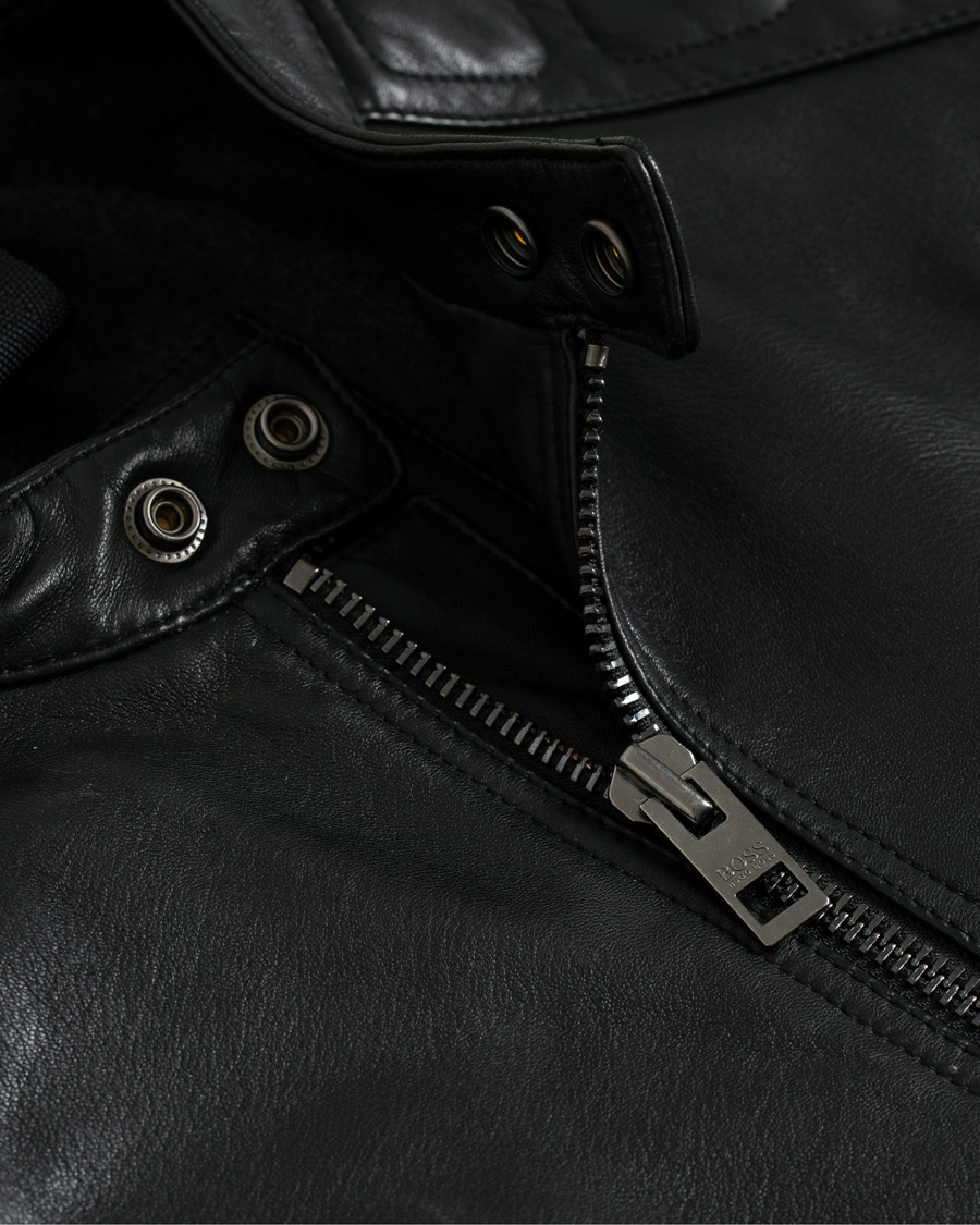 Herren | Jacken | BOSS ORANGE | BOSS Casual Jagson Leather Jacket Black