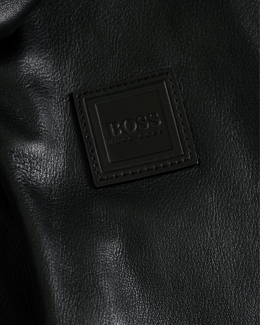 BOSS Casual Jagson Leather Jacket Black bei Care of Carl