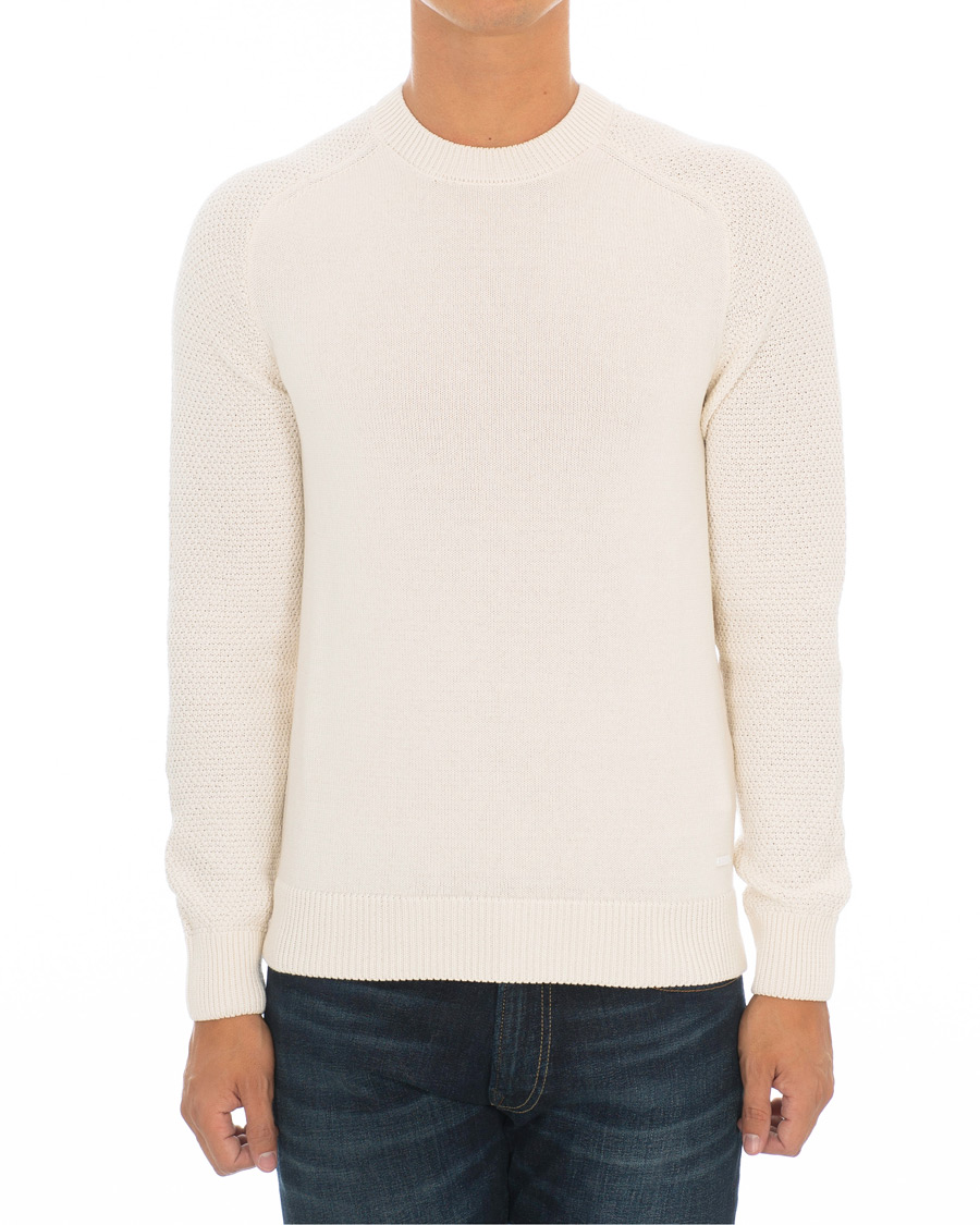 Herren | Pullover | BOSS ORANGE | BOSS Casual Kamiscos Recylced Cotton Blend Crew Neck Cloud Cream