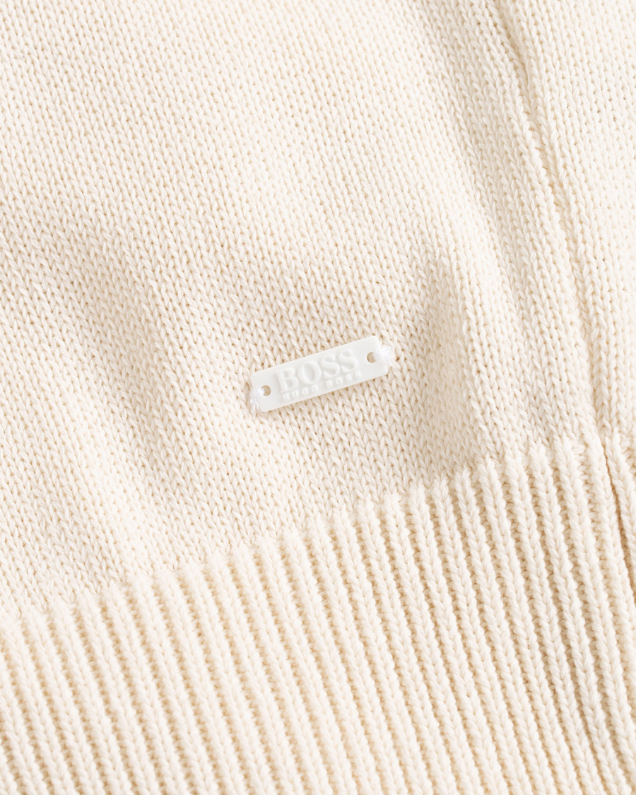 Herren | Pullover | BOSS ORANGE | BOSS Casual Kamiscos Recylced Cotton Blend Crew Neck Cloud Cream